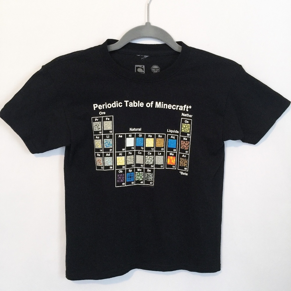 Periodic Table of Minecraft T Shirt Youth Small